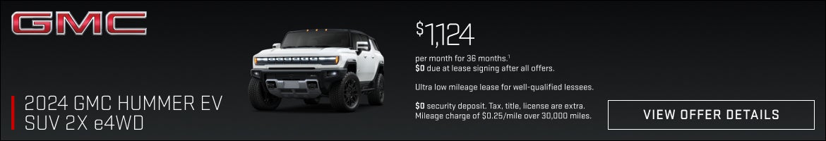 $1,124 per month. For 36 months.1
$0 due at lease signing after all offers. 

Ultra low mileage l...