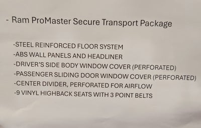 2023 RAM ProMaster 2500 Window Van High Roof 159" WB