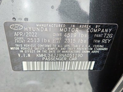 2022 Hyundai Sonata Hybrid SEL
