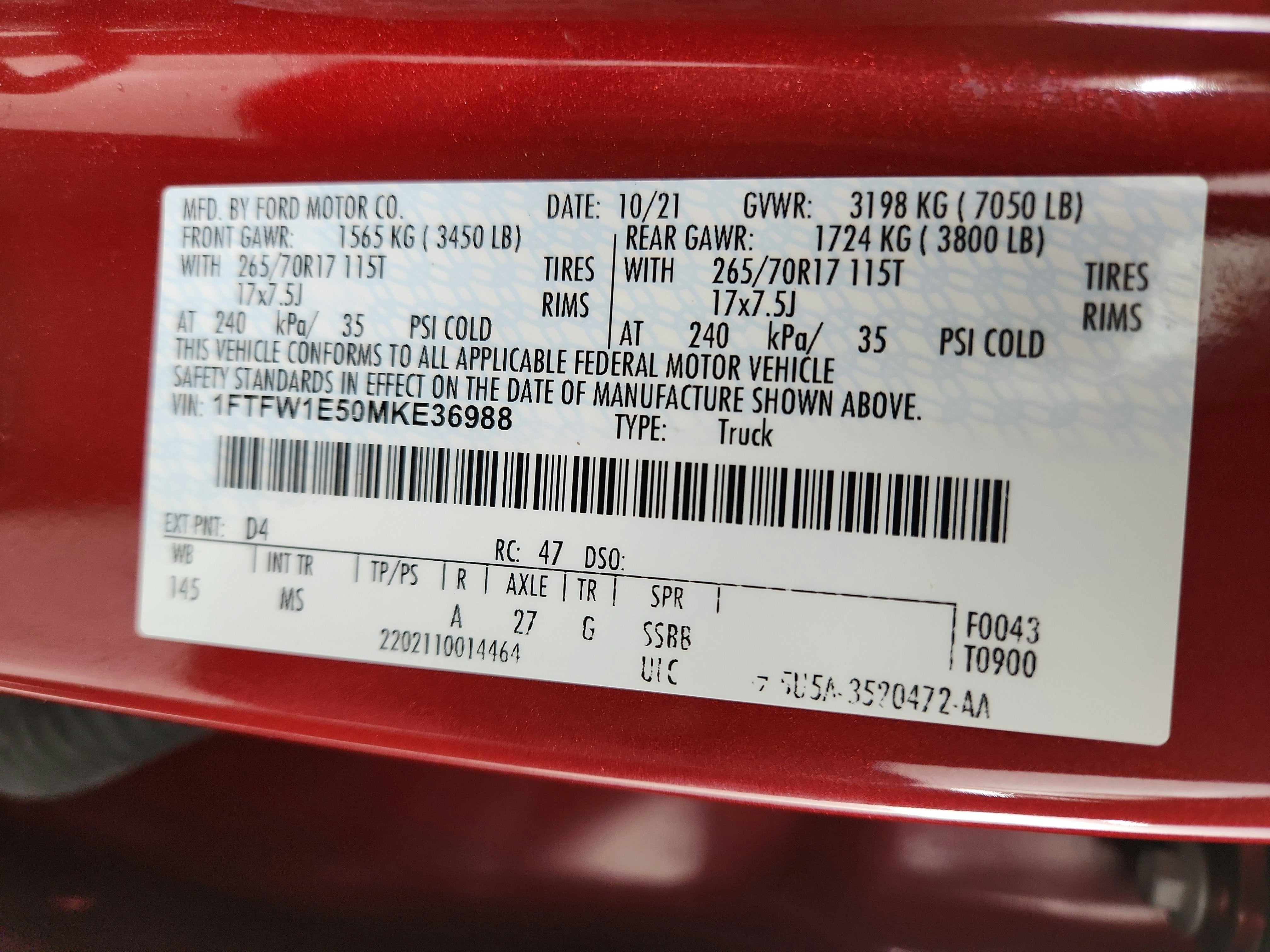 2021 Ford F-150 Base