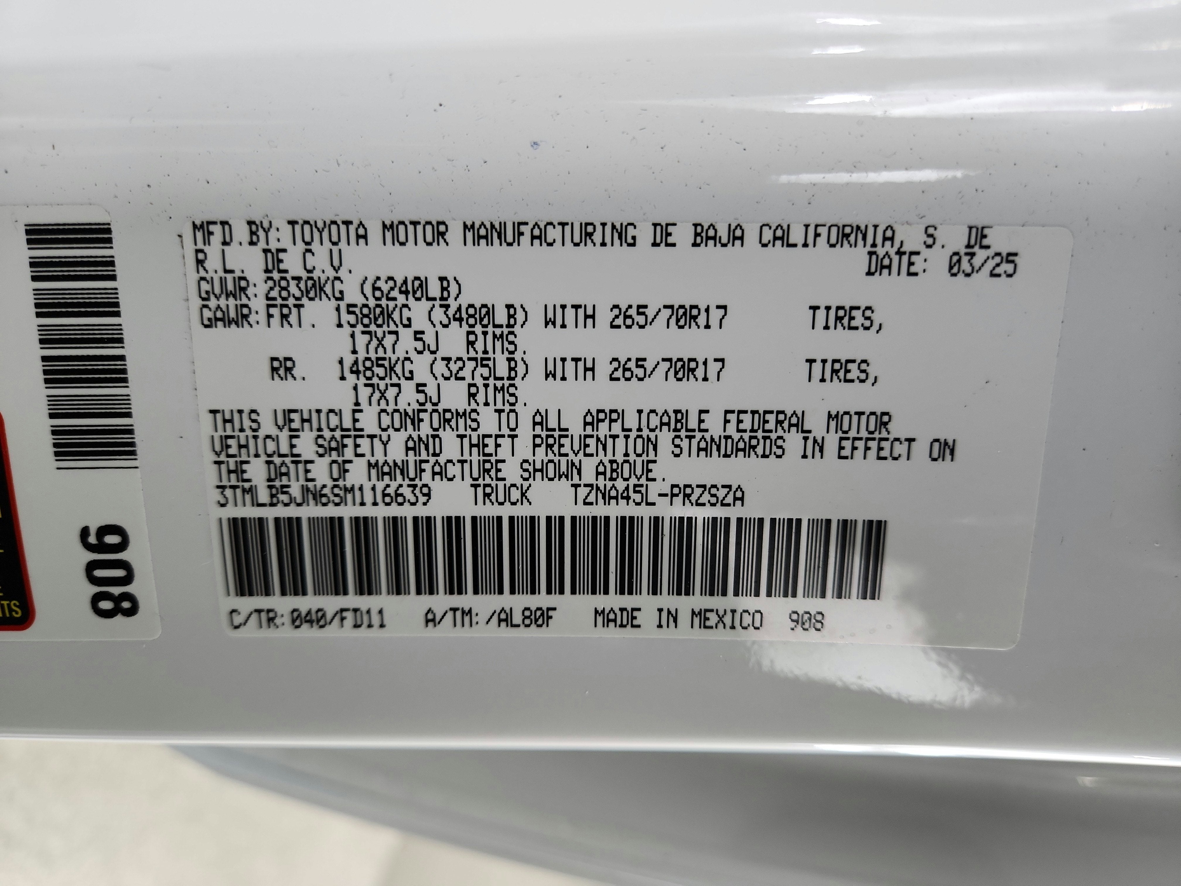 2025 Toyota Tacoma SR5