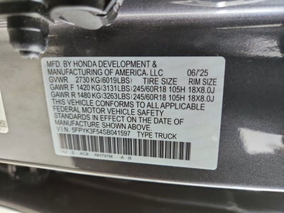 2025 Honda Ridgeline RTL