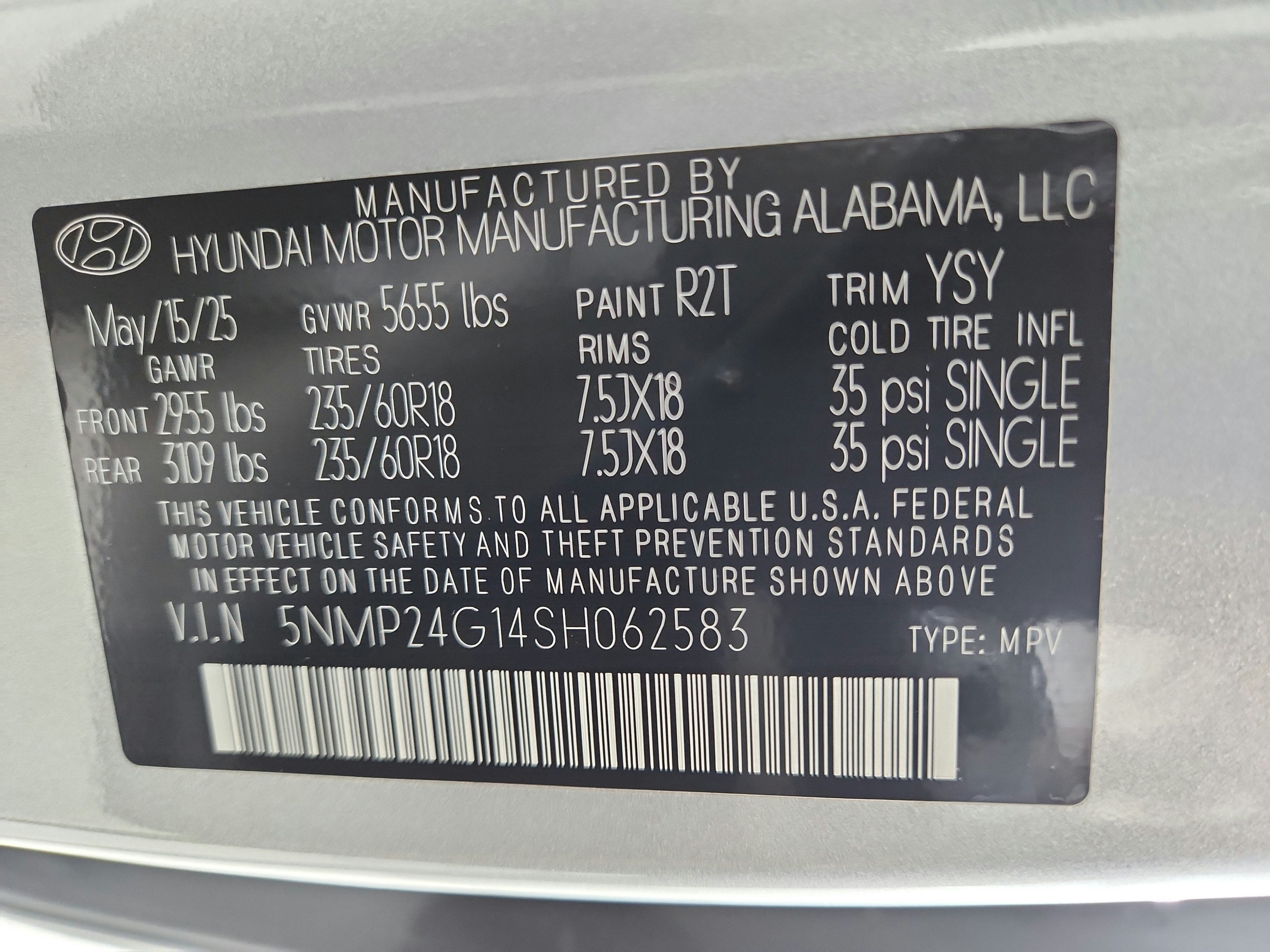 2025 Hyundai Santa Fe Hybrid SEL