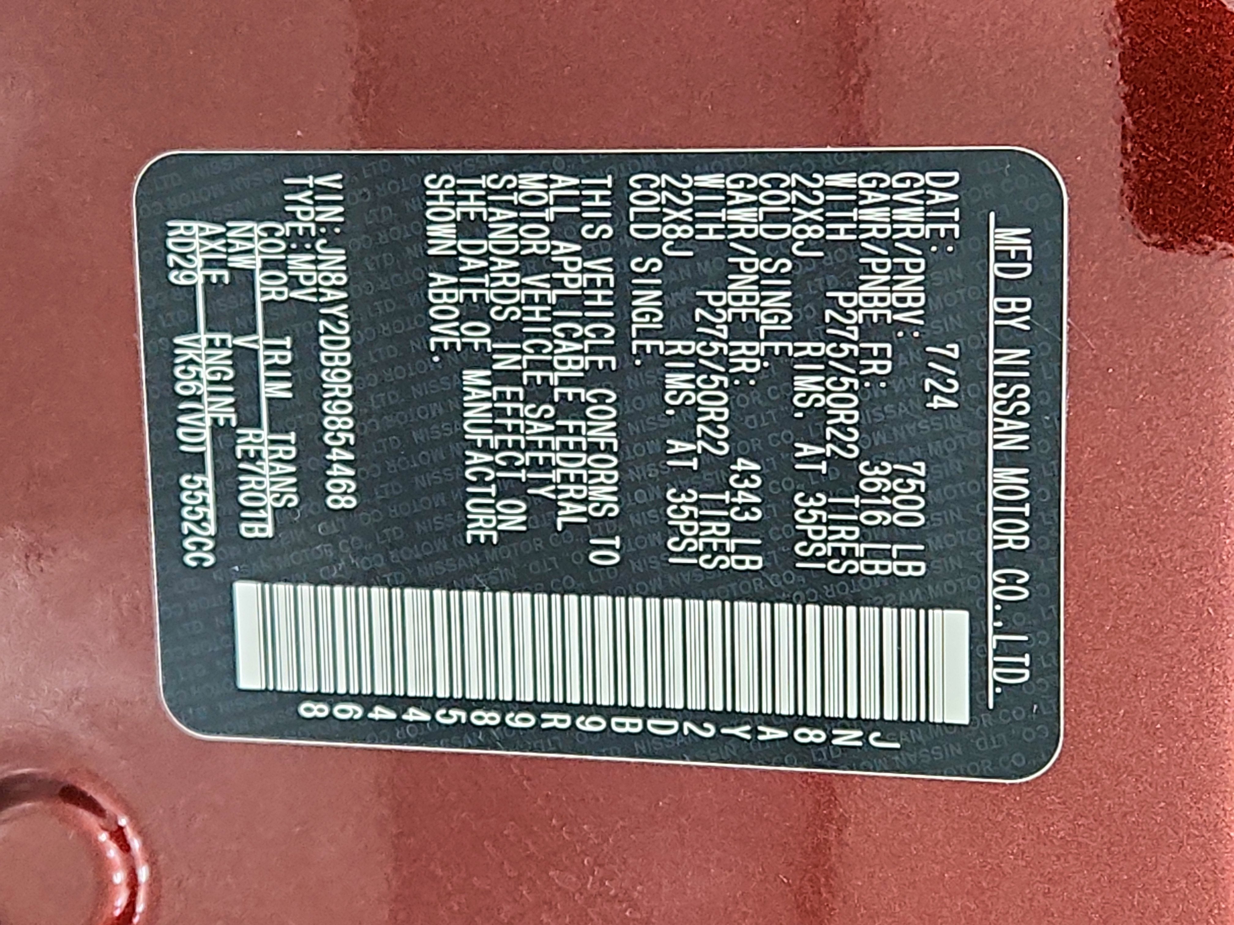 2024 Nissan Armada Platinum