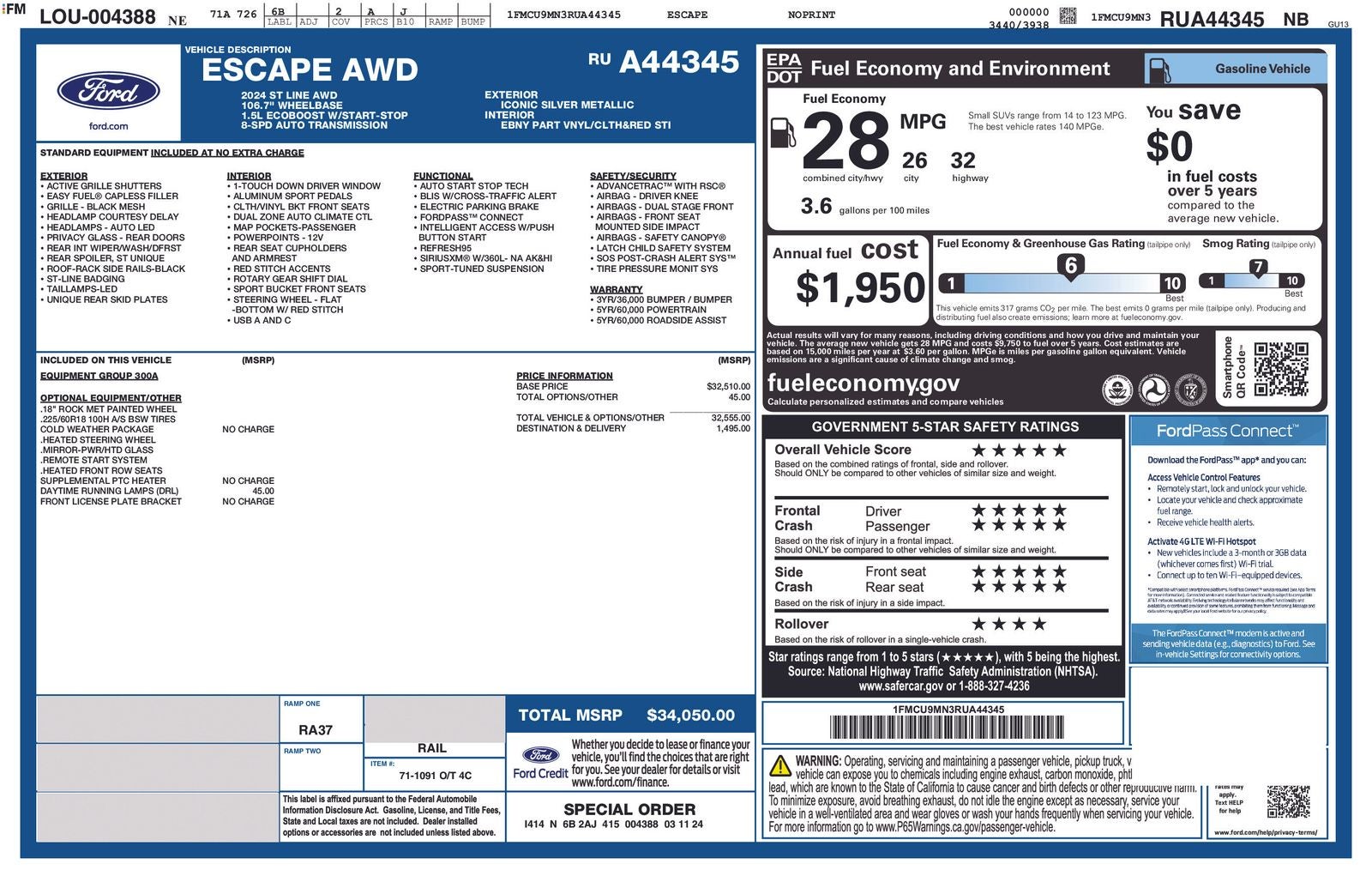 2024 Ford Escape ST-Line