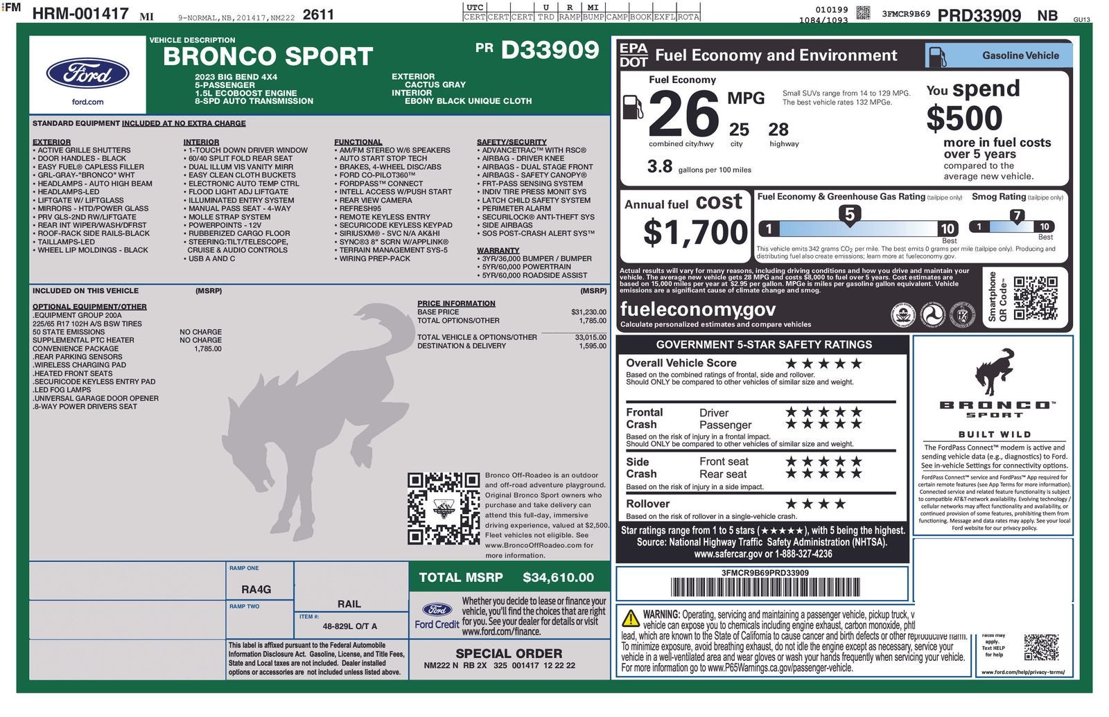 2023 Ford Bronco Sport Big Bend