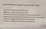 2023 RAM ProMaster 2500 Conversion ProMaster Secure Transport Van